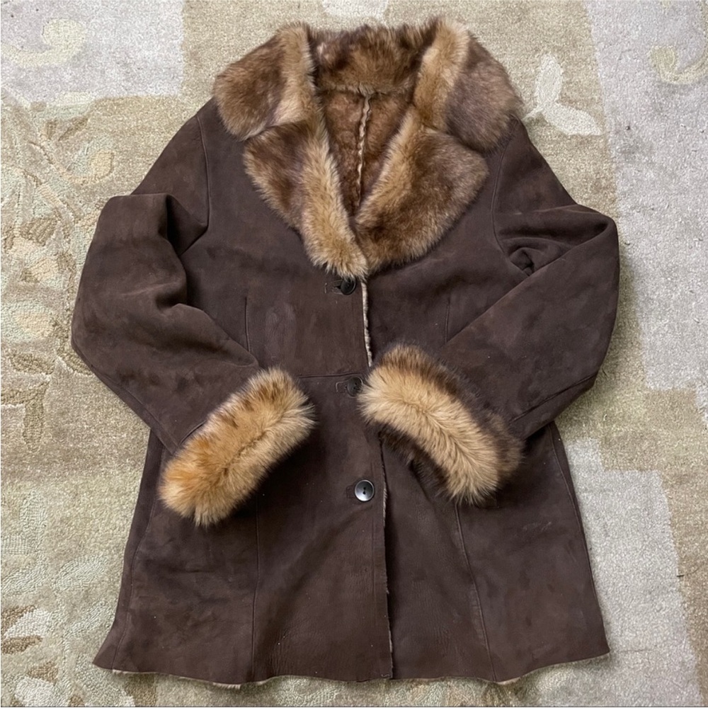 Blue duck genuine shearling coat